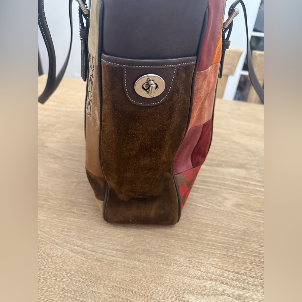 Coach Holiday Patchwork leather/suede tote - Picture 5 of 14